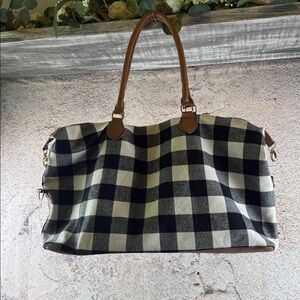 Black and White Checkered Tote Bag. S19